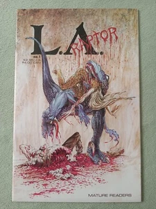 L.A. RAPTOR 1 MORBID GRAPHICS 1995 HIGH GRADE NM LA L A MIKE MICHAUD DINOSAURS - Picture 1 of 2