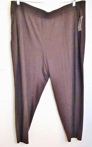 NWT Catherines AnyWear Womens Brown Pull On Slim Leg Pants Pockets Size 3X-26/28 - Picture 1 of 12