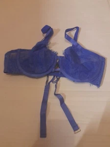 Asos Design Bra Fuller Bust Laylani Strappy Underwire Bra Cobalt Blue 34DD - Picture 1 of 7
