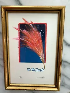 Vintage Jack Matott Framed Print We The People Signed Numbered 1986 - Picture 1 of 4