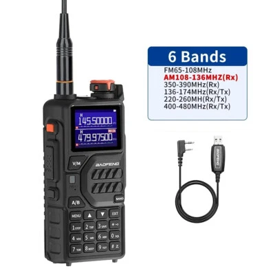 Baofeng UV-K5 Plus Walkie TalkieAir Band Receiving Two Way Radio NOAA Weather - Image 1 of 4