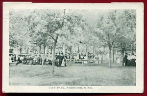 Norwood Minnesota City Park view Postcard postmarked 1911 - Picture 1 of 2