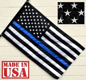 US Flag Factory 3'x5' American Thin Blue Line Flag - Picture 1 of 3