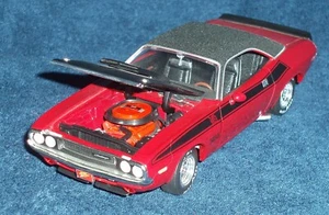 JOHNNY LIGHTNING/ERTL 1970 DODGE CHALLENGER 340 T/A 1/24 BURGANDY/BLACK MOPAR! - Picture 1 of 13