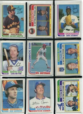 *L - 1982 Topps 28 card lot: Dave Stewart RC, Ryan, Smith, Brett, etc. NO DUPS! - Image 1 of 4