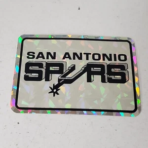 VTG San Antonio Spurs Old Logo Vending Sticker NBA Basketball Prismatic 1980s V2 - Picture 1 of 3