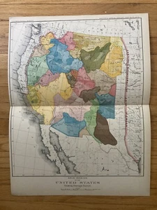 3 UNITED STATES, ARID REGIONS,  IRRIGATION forest Antique authentic map 1891 - Picture 1 of 24