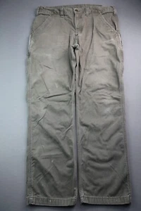 Pantalones de carpintero para hombre Carhartt calce relajado B324 verde talla 38x32 (medida 37x30) - Imagen 1 de 10