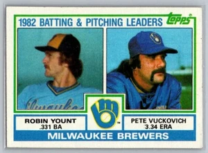 1983 Topps Brewers Leaders Vuckovich & Yount #321 - Bild 1 von 2