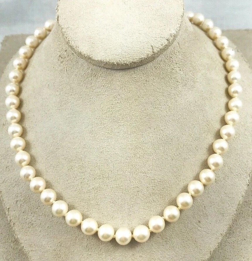 PM 70 Majorica 8mm Pearl Necklace-23" - Image 1 of 4