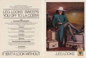 1986 Leg Looks hosiery pantyhose 2-page MAGAZINE AD - Picture 1 of 1