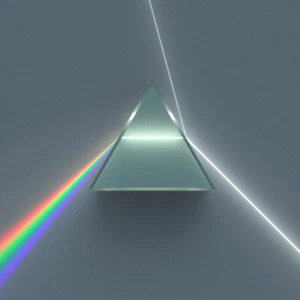 Optical Glass Triple Triangular Prism Physics Teaching Light Spectrum 5cm - Picture 1 of 5