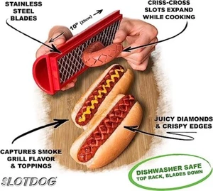 Hot Dog Slicing Tool Stainless Steel Cutter Blades for Kitchen, Grilling. - Picture 1 of 6