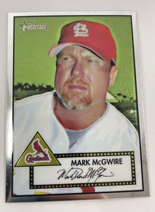 2001 Topps Heritage Mark McGwire Chrome Numbered 311/552 Cardinals