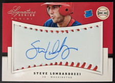 Steve Lombardozzi AUTO 2012 Panini Signature Series GAME BALL #141 Baseball /299