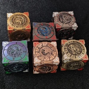 7 in 1 Metall DND Würfel Würfel D6 Spinner Rotator für Dungeons & Dragons RPG Spiel - Bild 1 von 8
