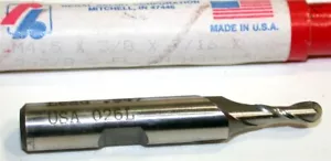 Up to 2 New Regal Beloit 4.5mm 3/8" Shank 2 Flute HSS Ball End Mills - Bild 1 von 1