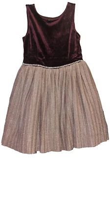 Vestido ROSA Y VIOLETA Niñas Terciopelo Corpiño Malla Brillante Falda Ocasión Especial  Foto 1 de 3