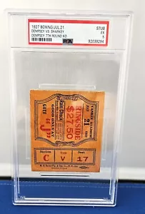 Boleto de boxeo 1927 Jack Dempsey vs. Jack Sharkey ¡PSA 5!! - Imagen 1 de 3