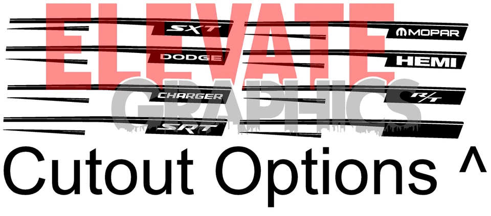 2015-2023 Se adapta a Dodge Charger Calcomanías Side Viper Vinilo Rayas 3m Gráficos Adhesivo Foto 1 de 4