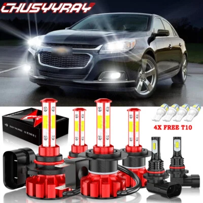 For Malibu 2013-2015 6X LED Headlight Hi/Lo Beam + Fog Light Bulbs Kit - Image 1 of 4
