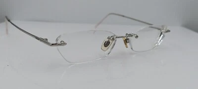 Vintage Vogue VO3498 Silver Oval Rimless Metal Sunglasses Italy FRAMES ONLY - Image 1 of 4