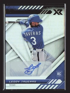 2021 Panini Chronicles #18 Leody Taveras XR Autographs Rookie RC Texas Rangers - Picture 1 of 2