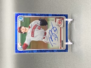 2020 Bowman Draft Bryce Bonnin 1st Blue Refractor Auto /150 | Cincinnati Reds