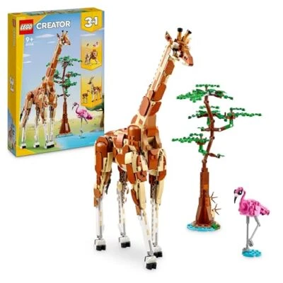 LEGO 31150 Creator 3-in-1 Tiersafari, Giraffe mit Flamingo, 2 Gazellen oder Löwe - Bild 1 von 4