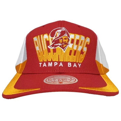 Gorra Tampa Bay Buccaneers Mitchell & Ness NFL Pro Fit Snapback roja blanca nueva con etiquetas Foto 1 de 4