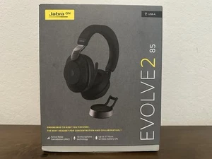 Auriculares inalámbricos estéreo Jabra Evolve2 85 UC USB-A con soporte de carga - negros - Imagen 1 de 3