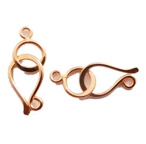 5 PCS 30X11MM SOLID COPPER S HOOK CLASP GENUINE COPPER  862 ATL-274 - Picture 1 of 3