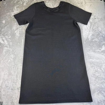 Evan Picone Mujer 1X Negro Escote Cuentas Mezcla Lana Tejido Vestido Cóctel (1318) Foto 1 de 4