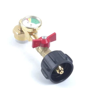 QCC1 90 Degrees Propane Refill Pressure Elbow Adapter & ON-Off Control Valve 1LB - Picture 1 of 3