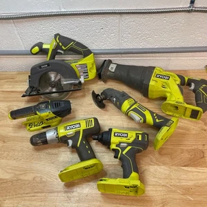 RYOBI  18V Cordless 6-Tool Combo Kit - Picture 1 of 18