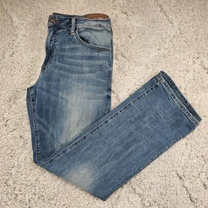 Stivali jeans uomo American Eagle originali cowboy baffi western Y2K taglia 33x31 - Foto 1 di 15