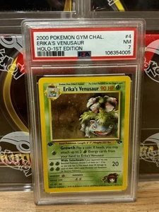 Erika's Venusaur 4/132 Holo 2000 Gym Challenge 1st Edition PSA 7 NM - Picture 1 of 1