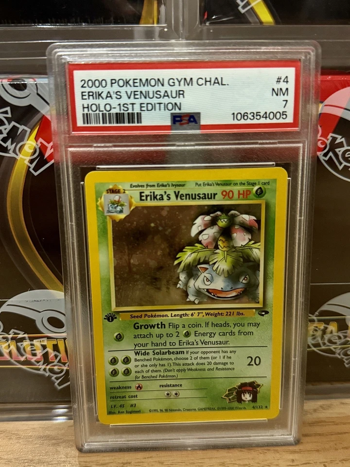 Erika's Venusaur 4/132 Holo 2000 Gym Challenge 1st Edition PSA 7 NM - Image 1 of 1
