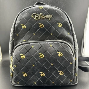 Rare Black & Gold Disney Loungefly Backpack - Picture 1 of 8