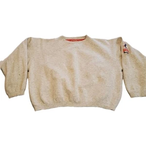 VTG 90s Marlboro Adventure Team Gecko Lizard Sleeve Crewneck Sweatshirt Grey L - Picture 1 of 8