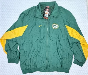 Chaqueta cortavientos vintage Green Bay Packers para hombre XL Nike ProLine ventilada NFL - Imagen 1 de 8