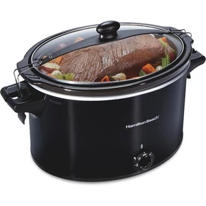 Slow Cooker Extra Large 10 Quart Stay or Go Portable With Lid Lock Black - Picture 1 of 9