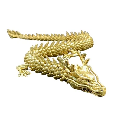 Gold Dragon with Movable Joints, Chinese Zodiac Dragon, 9530 - Image 1 of 4