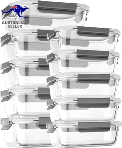 [10 Pack Glass Meal Prep Containers with Lids, Glass Food Storage Containers wit - Picture 1 of 12