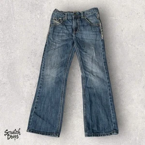 Vintage Wrangler Youth 18 Regular Jeans Distressed Western Denim Kids Pants - Picture 1 of 3