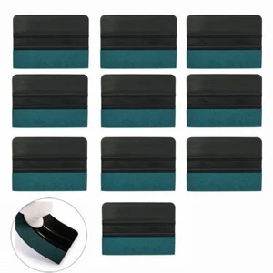100pcs Suede Felt Edge Plastic Scraper Carbon Fiber Vinyl Wrapping Film Squeegee - Picture 1 of 8