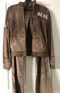 BCBG Maxazria Large Bark brown Women’s tracksuit BCV11043P pants/jacket $280 - Picture 1 of 12