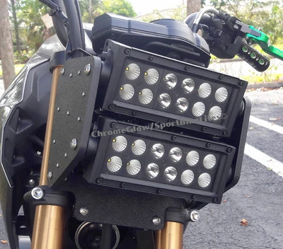 Kit de conversão de farol Kawasaki Z125 Pro barra de luz LED dupla; face black-out - Imagem 1 de 4