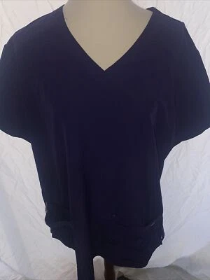 Blusa Médica Pullover Med Couture Air Para Mujer Talla 3XL Púrpura Manga Corta Cuello en V Foto 1 de 4