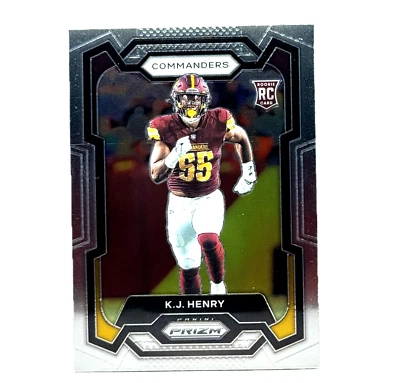 2023 Panini Prizm - Rookies #400 K.J. Henry (RC) Washington Commanders - Image 1 of 2